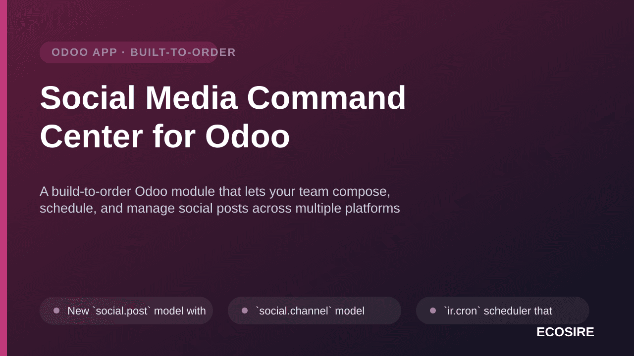 Social Media Command Center for Odoo