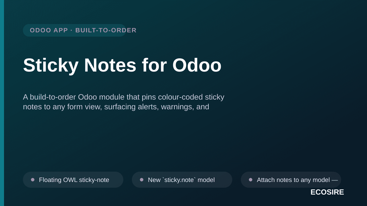 Sticky Notes for Odoo