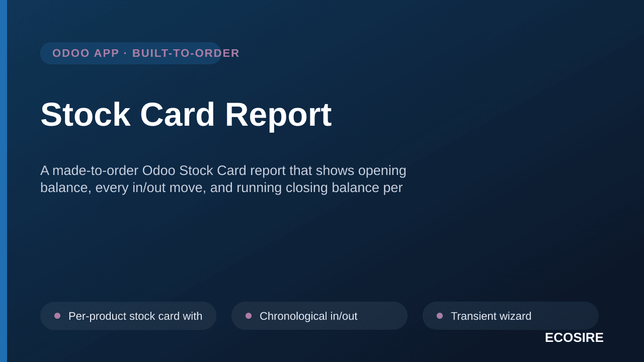 Stock Card Report
