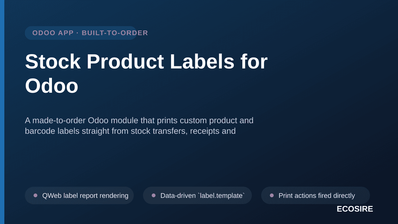 Stock Product Labels for Odoo