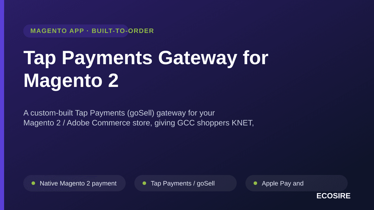 Tap Payments Gateway for Magento 2 — A custom-built Tap Payments (goSell) gateway for your Magento 2 / Adobe Commerce store,  — Image 1 of 3