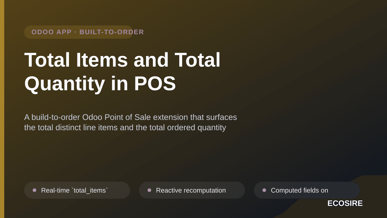 Total Items and Total Quantity in POS