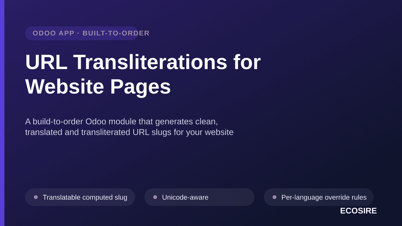 URL Transliterations for Website Pages