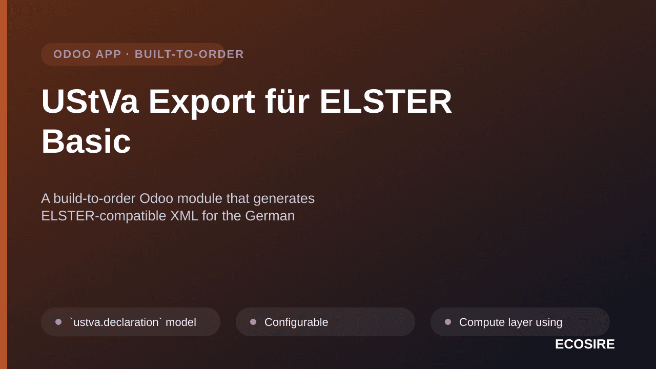 UStVa Export für ELSTER Basic