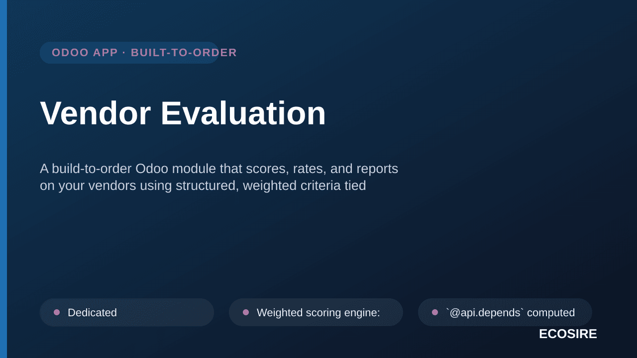 Vendor Evaluation