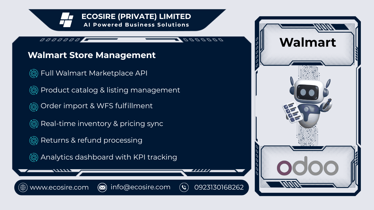 Walmart Store Management — Enterprise-grade Walmart-Odoo integration with WFS support, multi-fulfillment, and rich content ma — Image 1 of 1