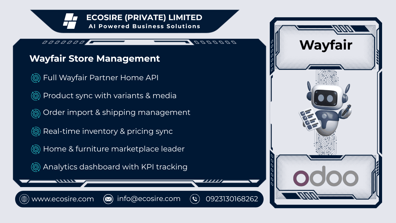 Wayfair Store Management — Comprehensive Wayfair Store Management for Odoo 19/18/17 — Image 1 of 1