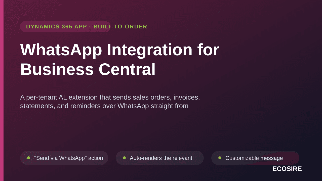 WhatsApp Integration for Business Central
