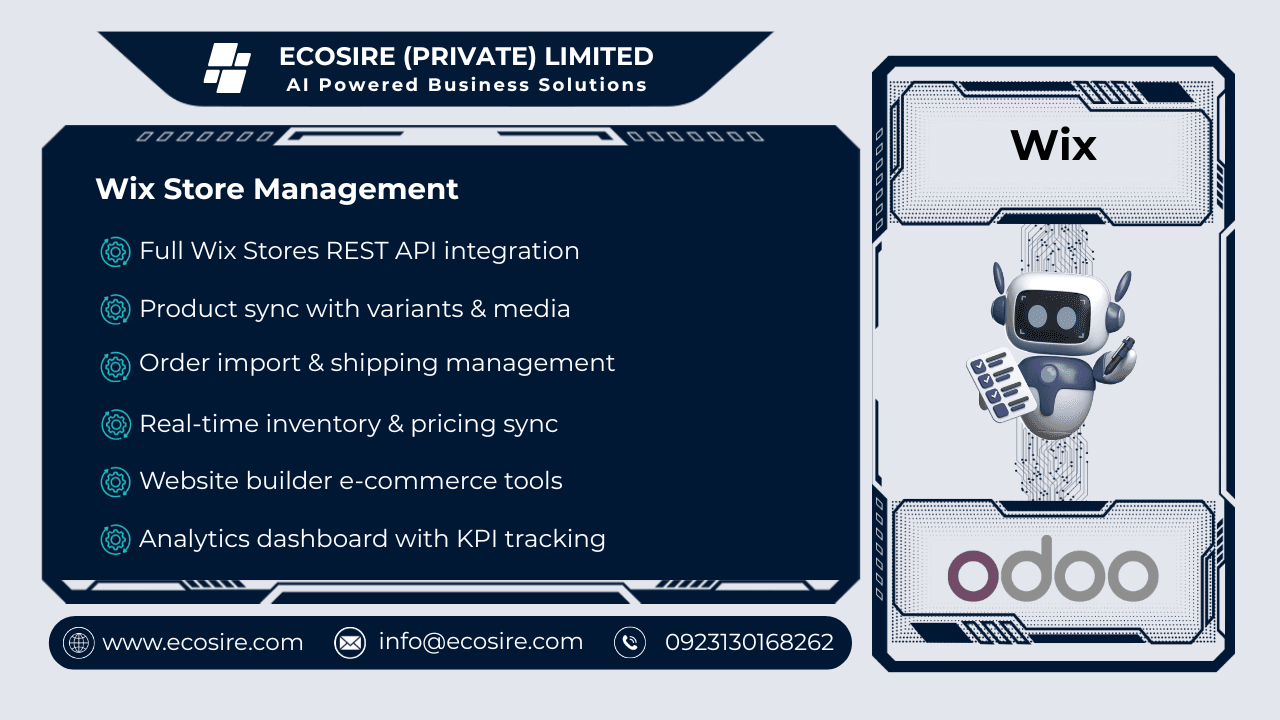 Wix Store Management — Enterprise-grade Wix-Odoo integration with Wix Stores, Wix Bookings, and multi-currency support — Image 1 of 1