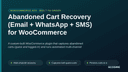Abandoned Cart Recovery (Email + WhatsApp + SMS) for WooCommerce thumbnail 1
