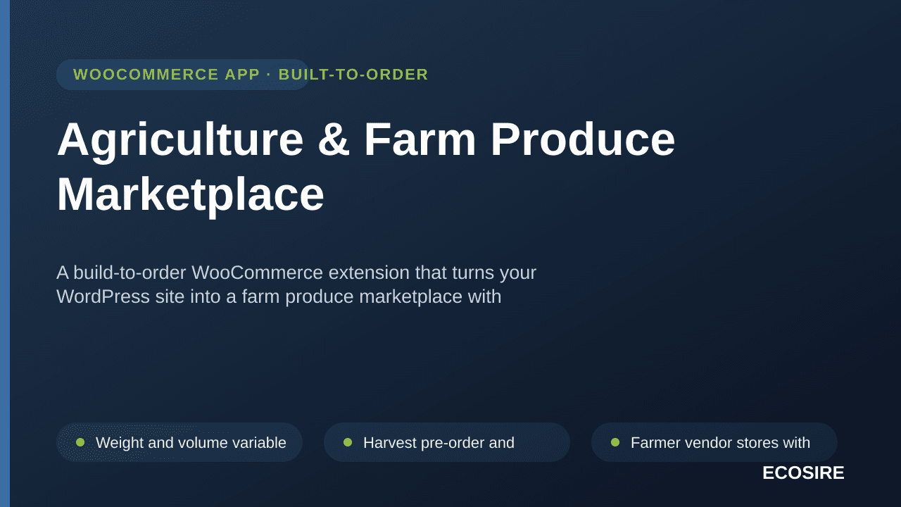 Agriculture & Farm Produce Marketplace