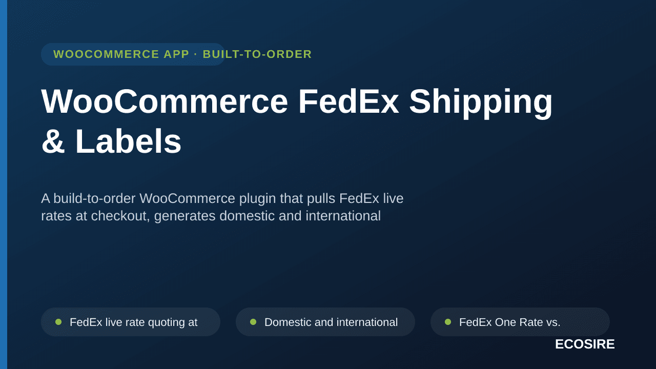 WooCommerce FedEx Shipping & Labels