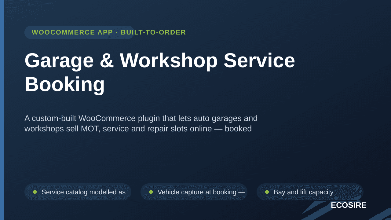 Garage & Workshop Service Booking