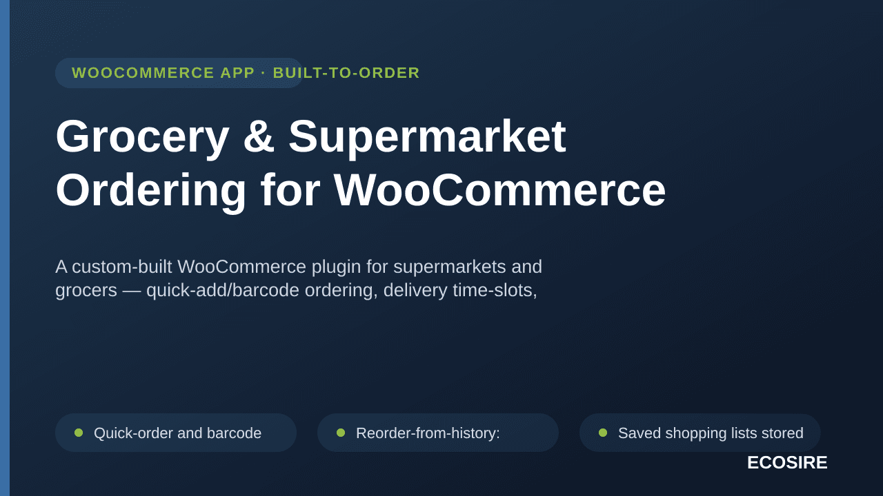 Grocery & Supermarket Ordering for WooCommerce — A custom-built WooCommerce plugin for supermarkets and grocers — quick-add/b — Image 1 of 3