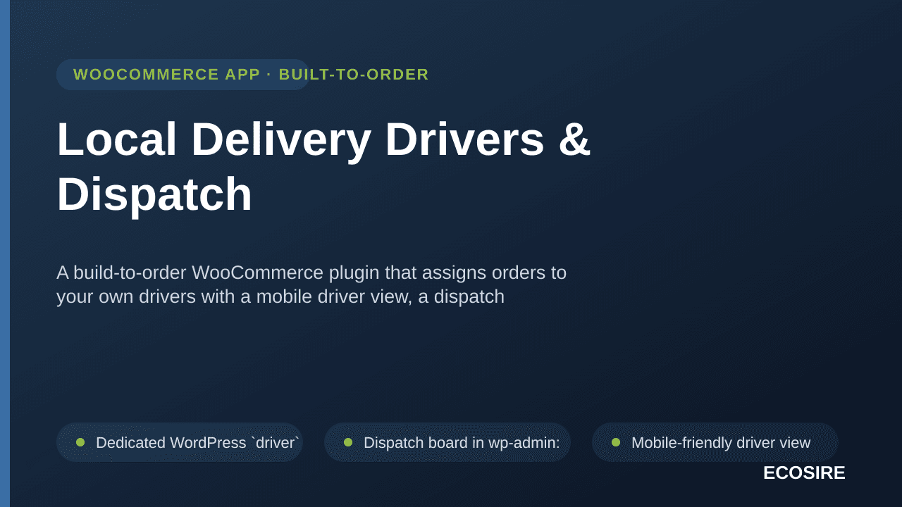Local Delivery Drivers & Dispatch