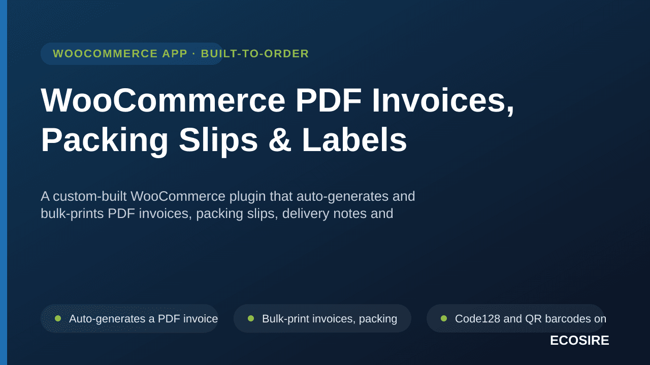 WooCommerce PDF Invoices, Packing Slips & Labels