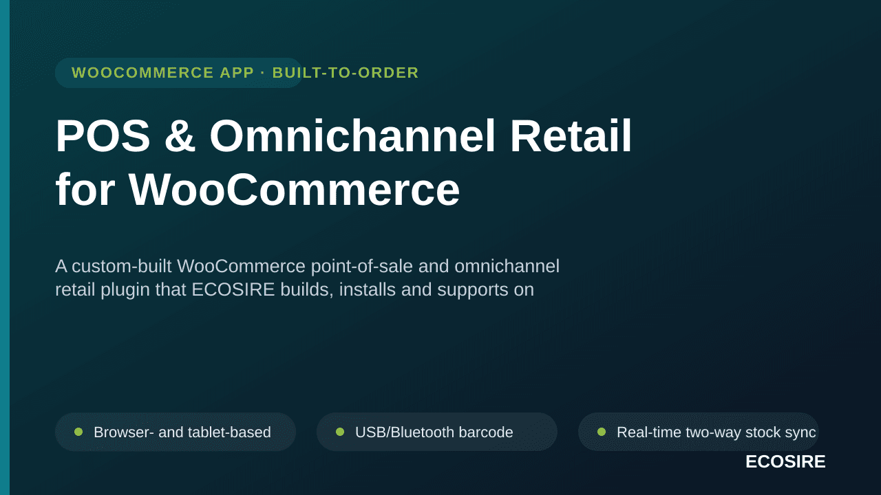 POS & Omnichannel Retail for WooCommerce — A custom-built WooCommerce point-of-sale and omnichannel retail plugin that ECOSIR — Image 1 of 3