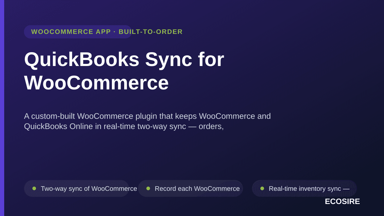 QuickBooks Sync for WooCommerce