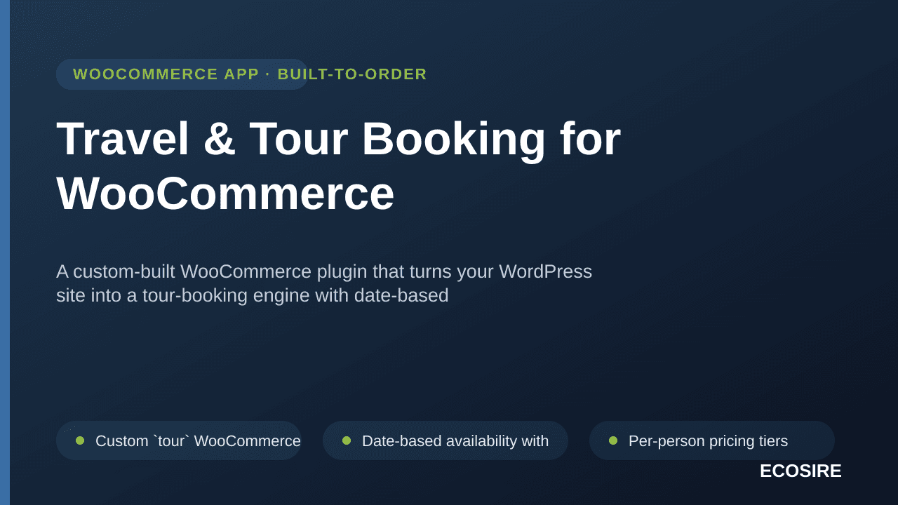 Travel & Tour Booking for WooCommerce
