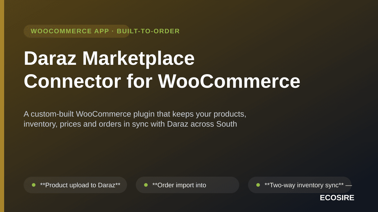 Daraz Marketplace Connector for WooCommerce