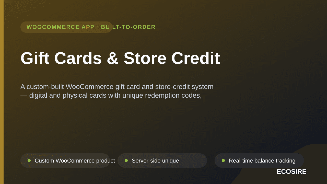 Gift Cards & Store Credit