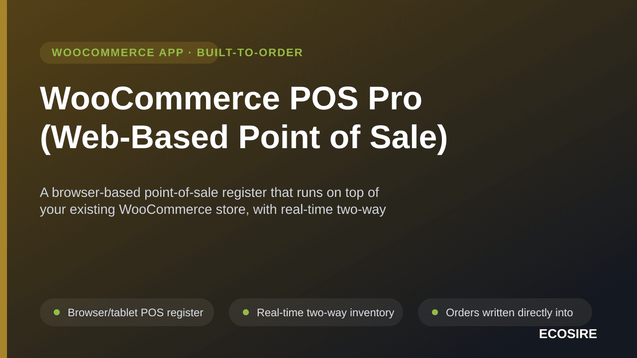 WooCommerce POS Pro (Web-Based Point of Sale)