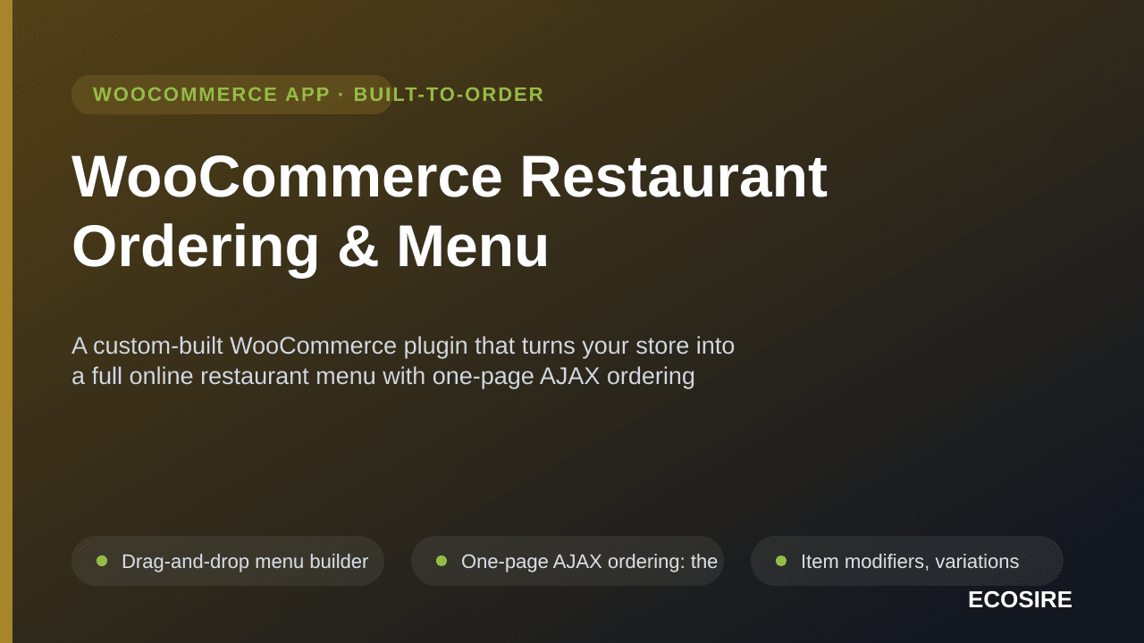 WooCommerce Restaurant Ordering & Menu