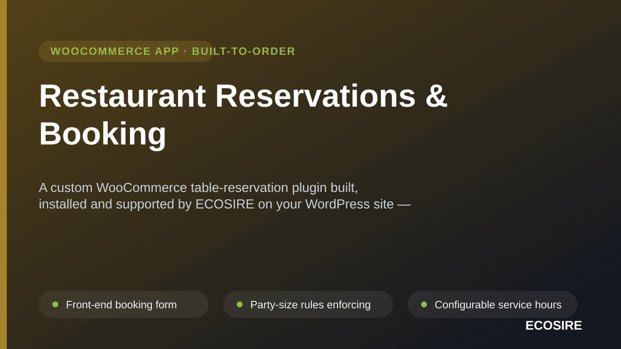 Restaurant Reservations & Booking