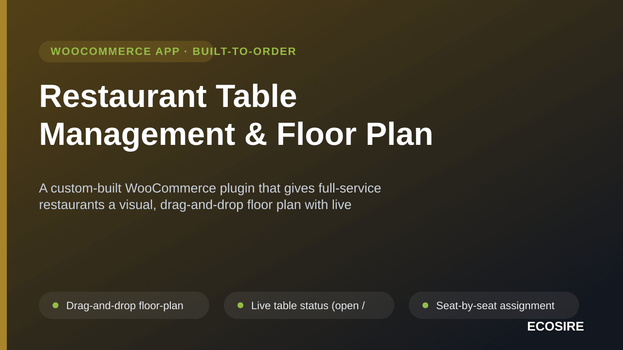 Restaurant Table Management & Floor Plan