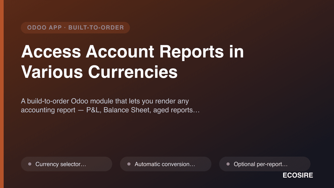 Access Account Reports in Various Currencies