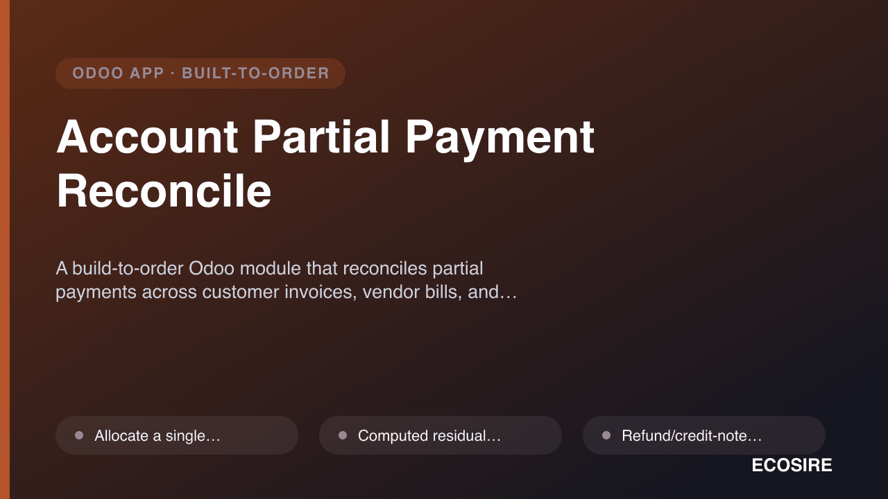 Account Partial Payment Reconcile
