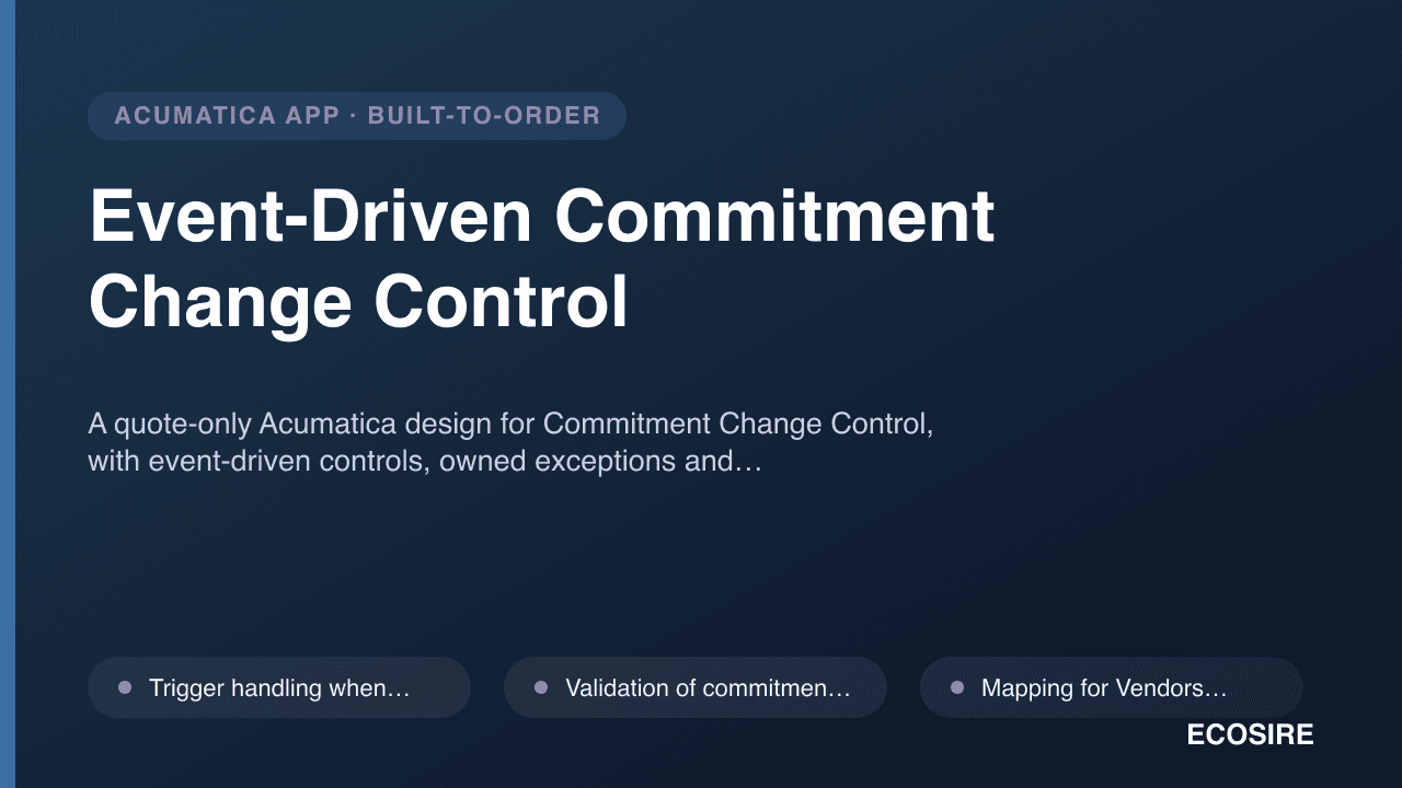 Event-Driven Commitment Change Control