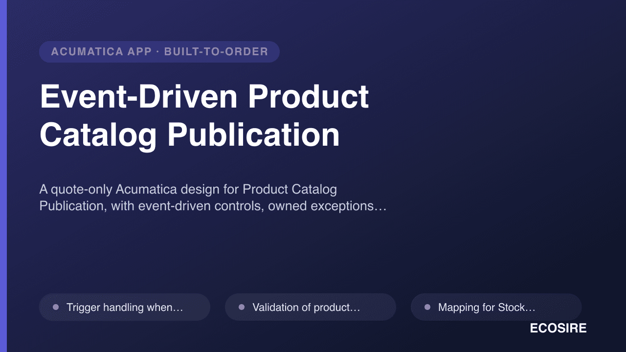 Event-Driven Product Catalog Publication