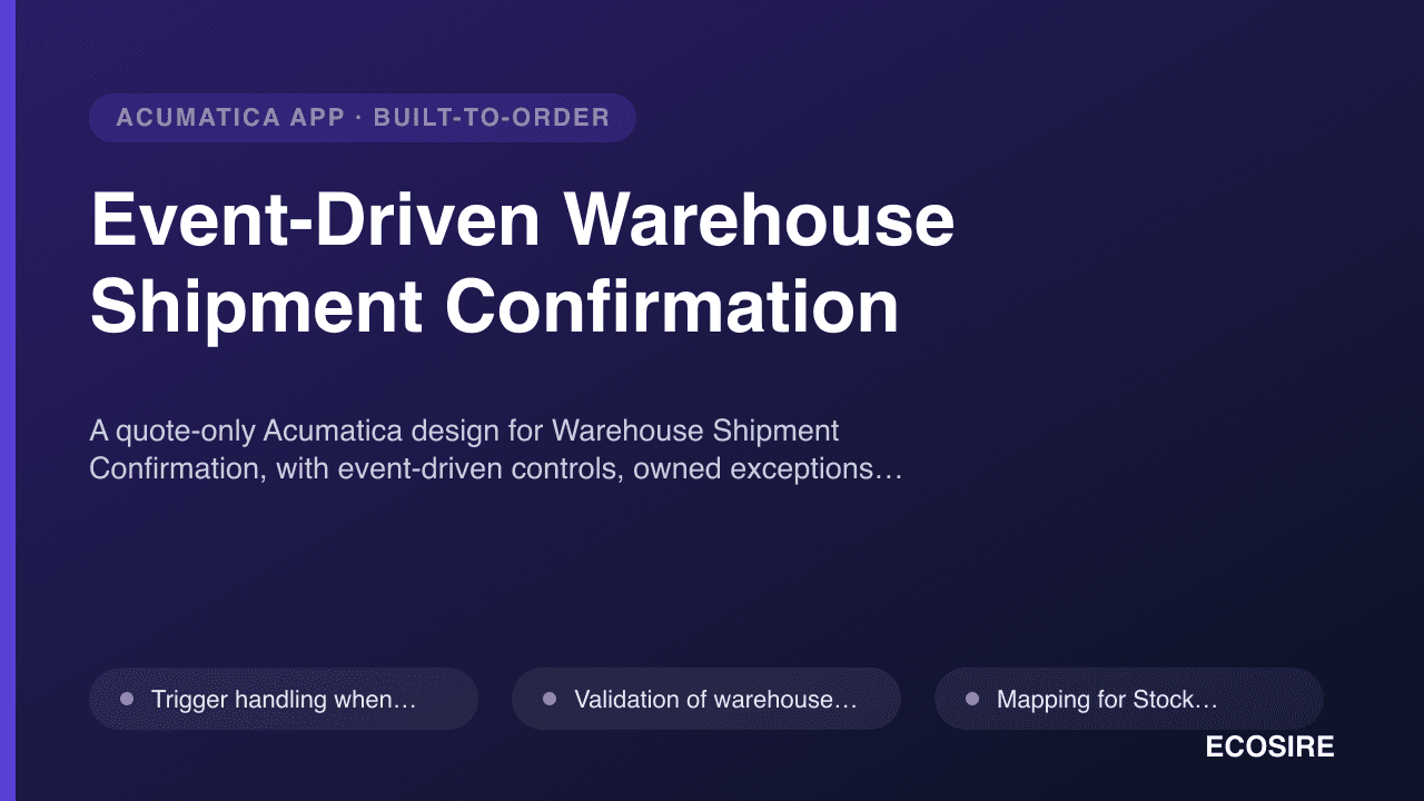 Event-Driven Warehouse Shipment Confirmation