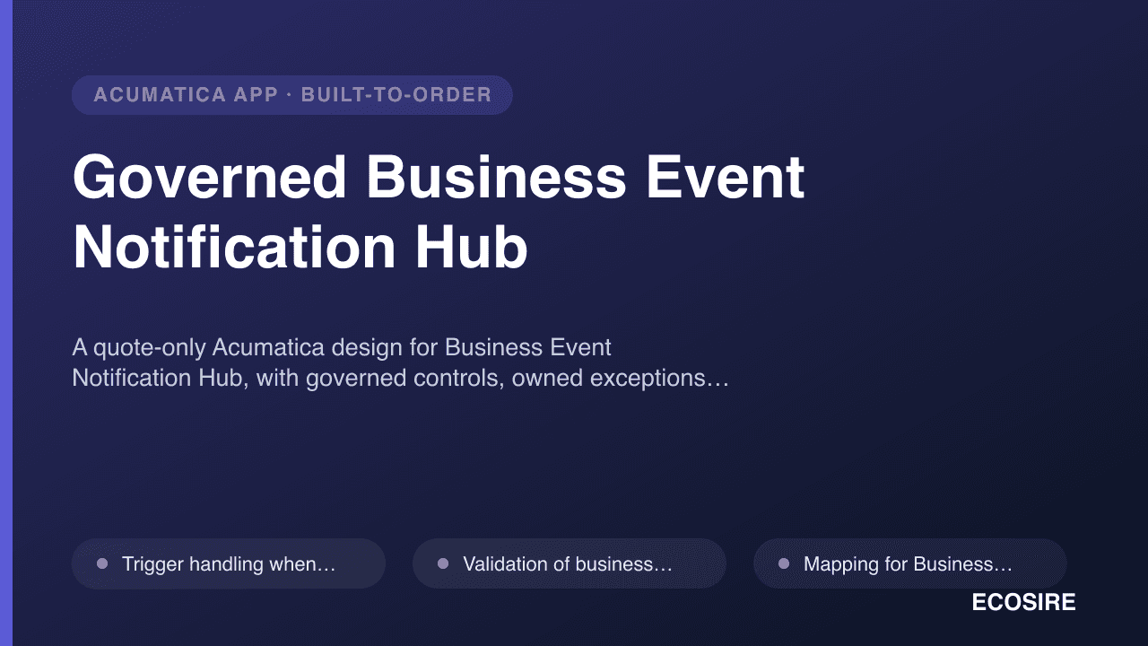 Governed Business Event Notification Hub