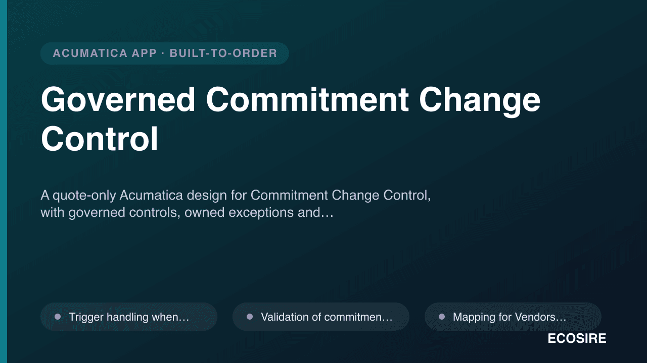 Governed Commitment Change Control