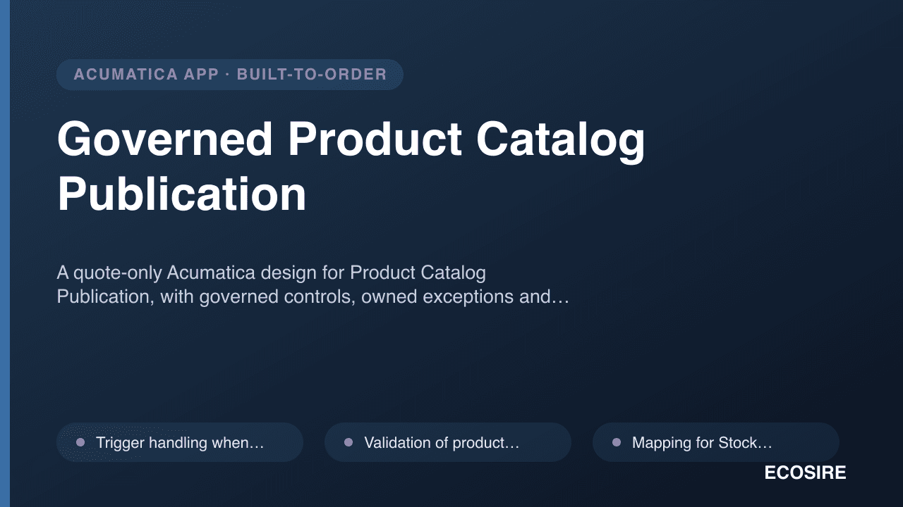 Governed Product Catalog Publication