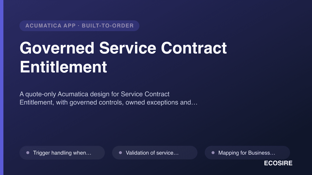 Governed Service Contract Entitlement