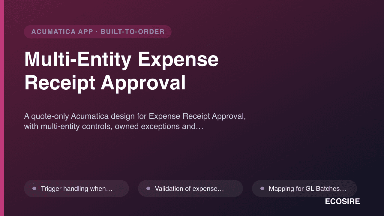 Multi-Entity Expense Receipt Approval