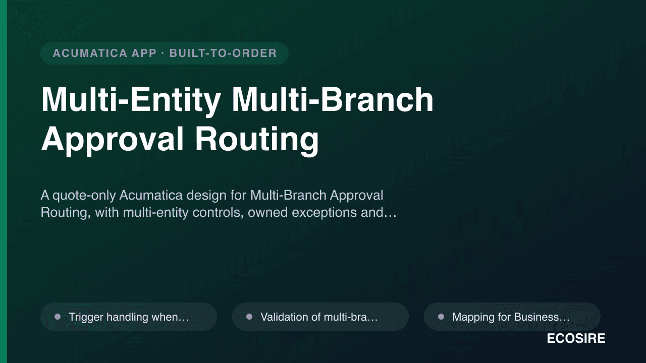 Multi-Entity Multi-Branch Approval Routing