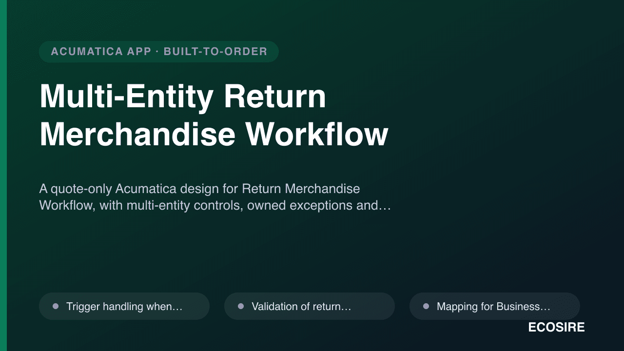 Multi-Entity Return Merchandise Workflow