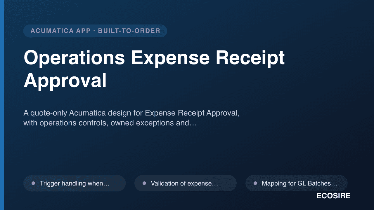 Operations Expense Receipt Approval