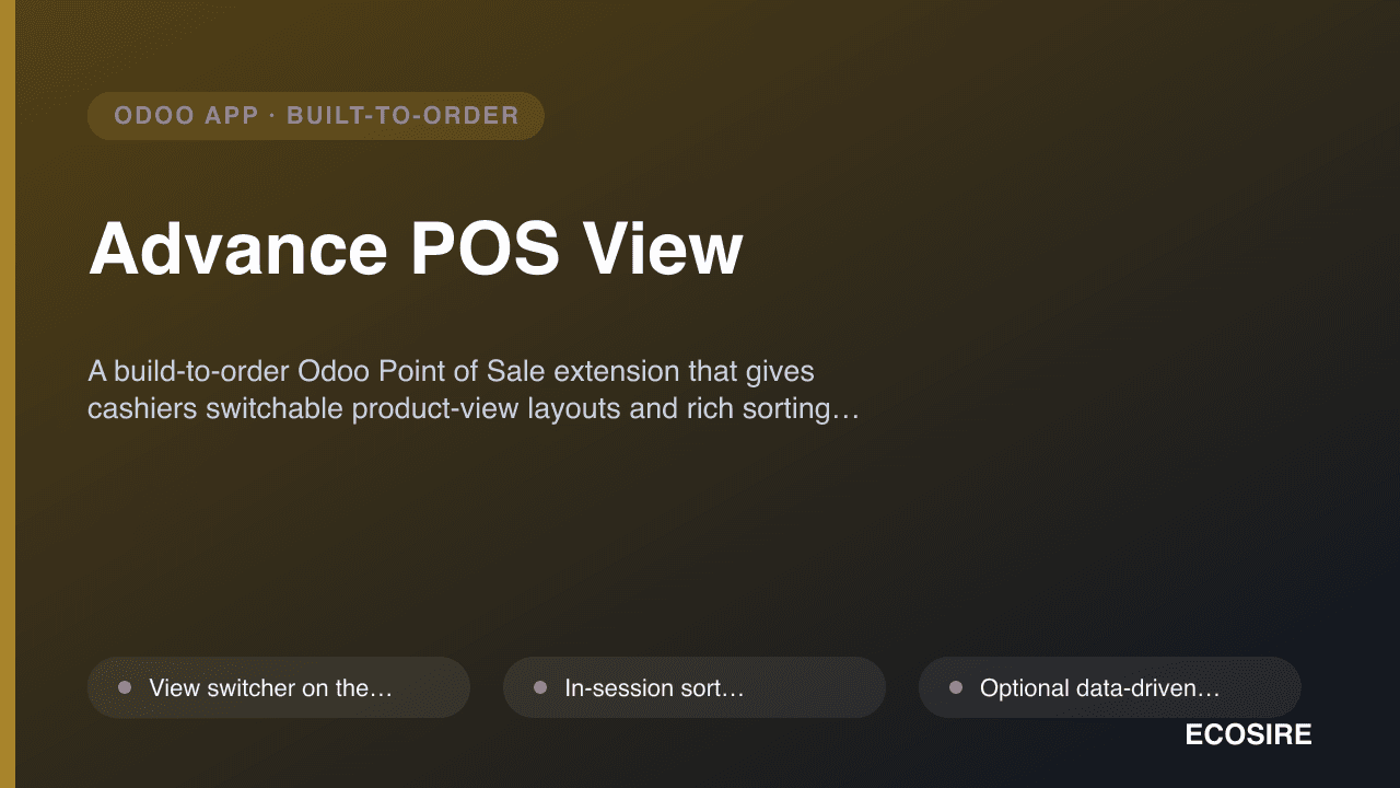 Advance POS View