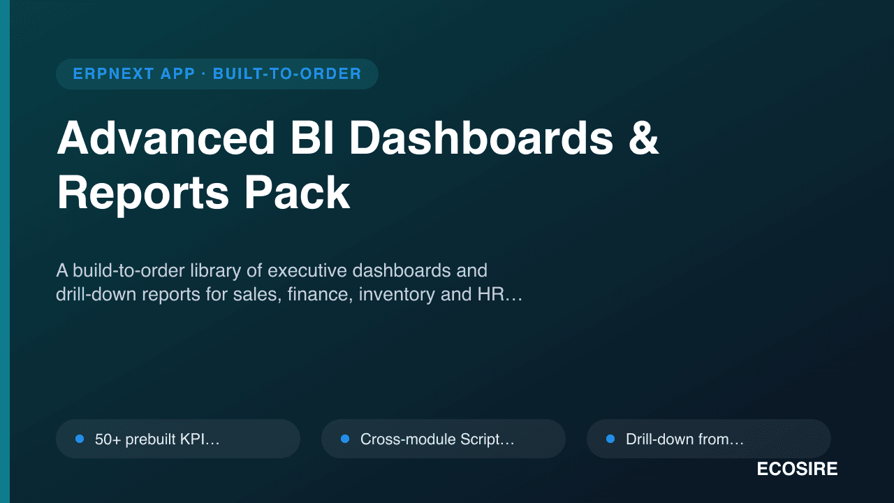 Advanced BI Dashboards & Reports Pack