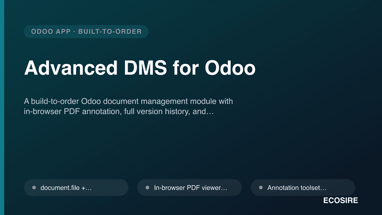 Advanced DMS for Odoo