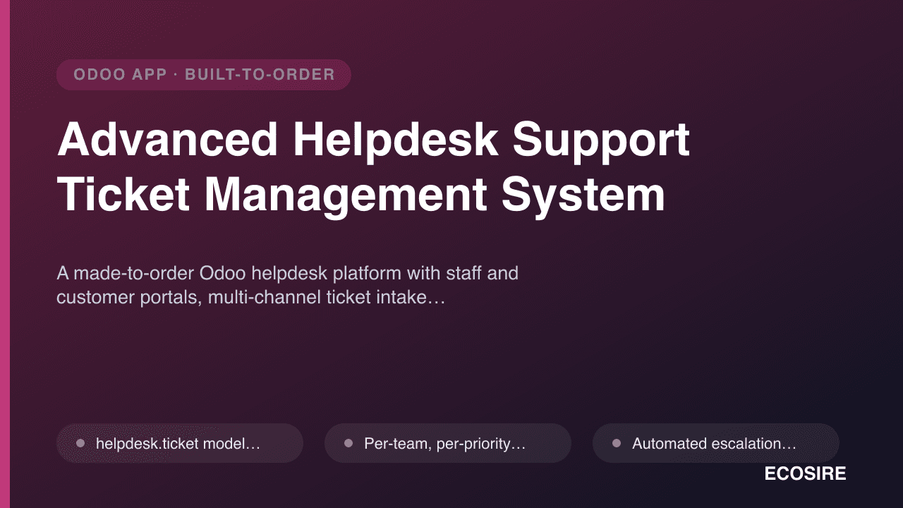 Advanced Helpdesk Support Ticket Management System