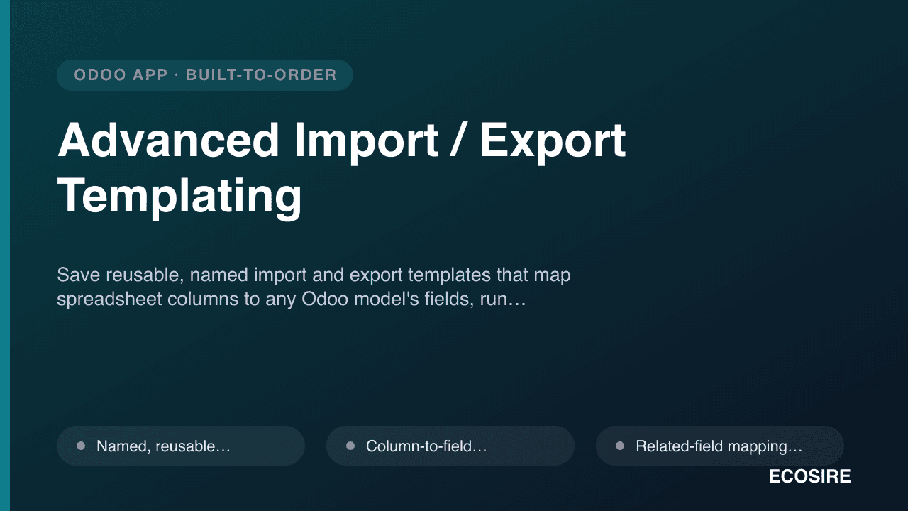 Advanced Import / Export Templating