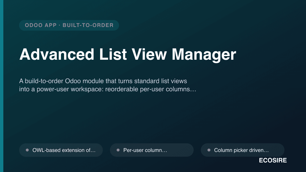 Advanced List View Manager