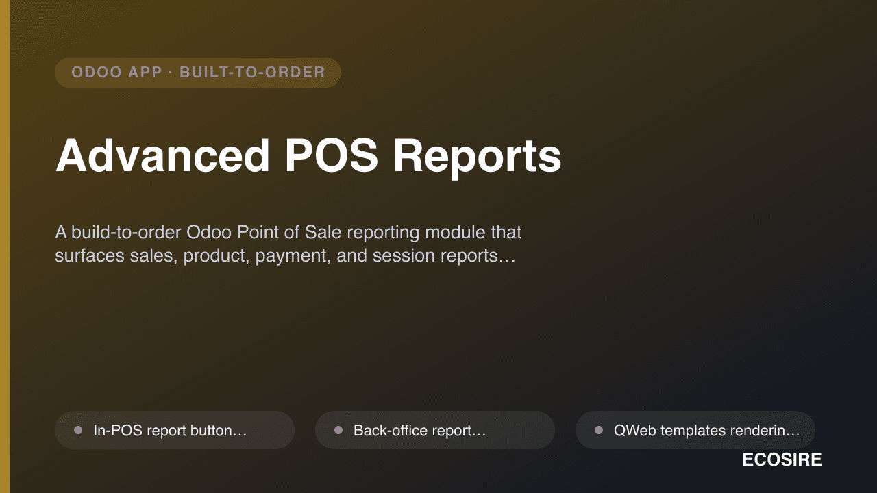 Advanced POS Reports