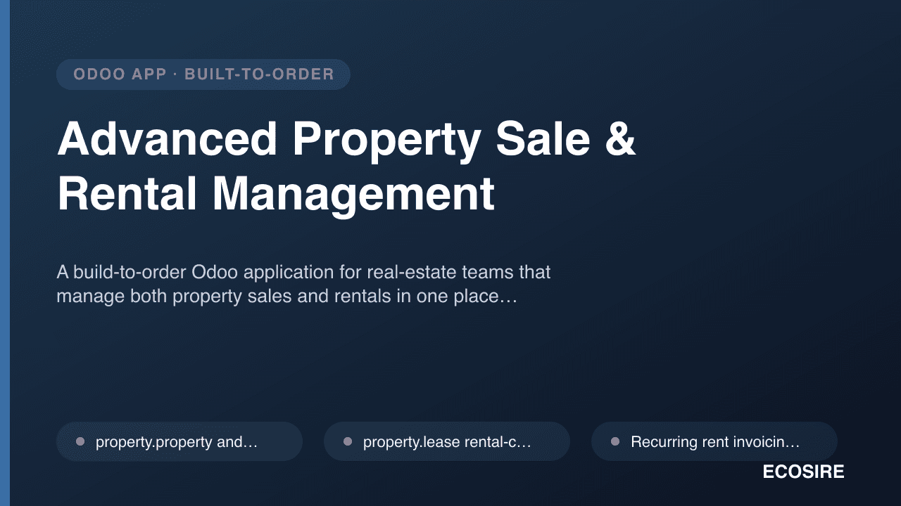 Advanced Property Sale & Rental Management